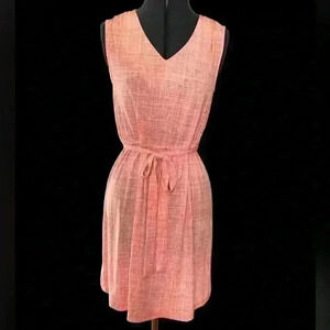 APT 9 Stretch Orange Salmon Lightweight Sleeveless Dress Women Medium Petite